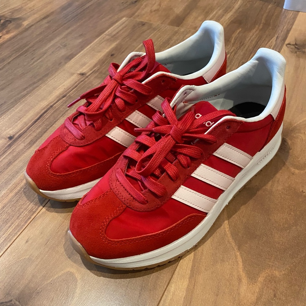 adidas Red and White Athletic Shoes